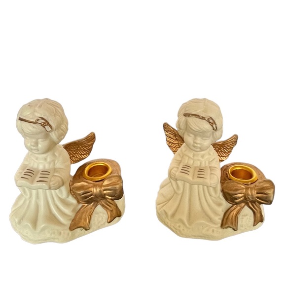 Set of 2 Angels Candle Holder - Picture 1 of 3